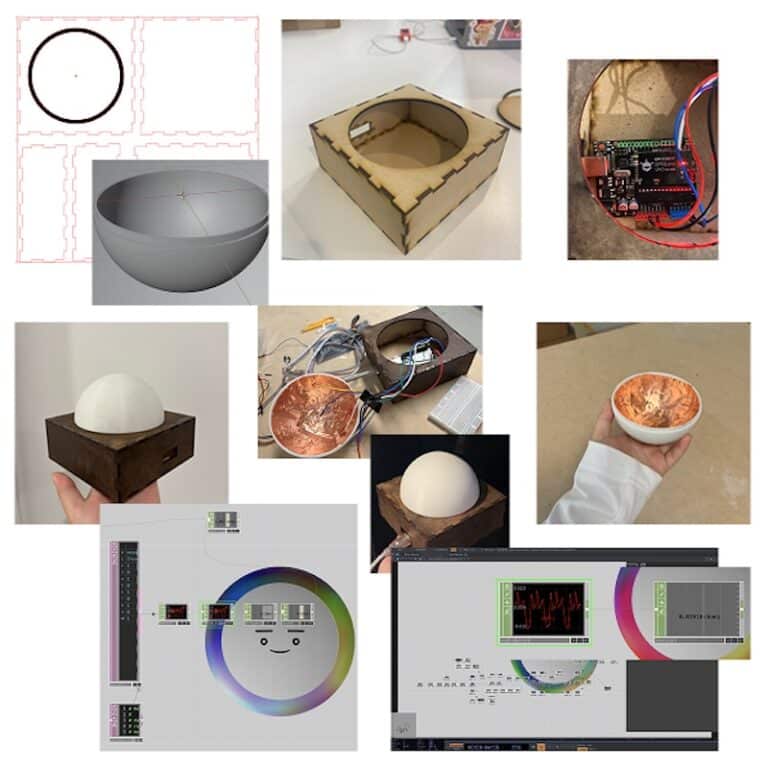 Key image collage of design process