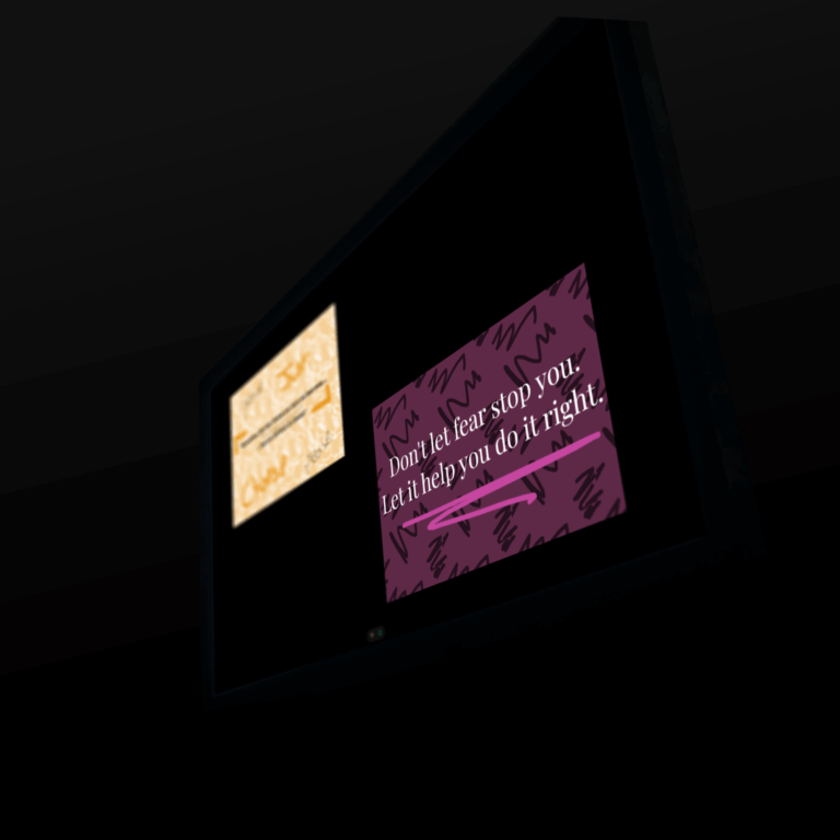 Your message is displayed for all to see.