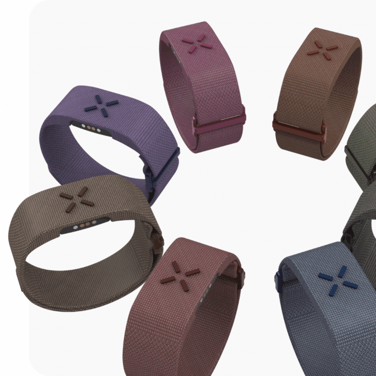 Shows the variety of colours the band comes in