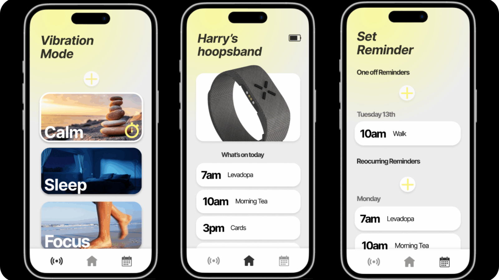 Image of the HoopsBand companion app