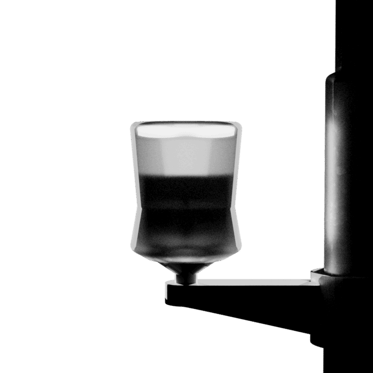 Drone nest mounted on pre-existing street-lamp post, showcasing its translucent design.