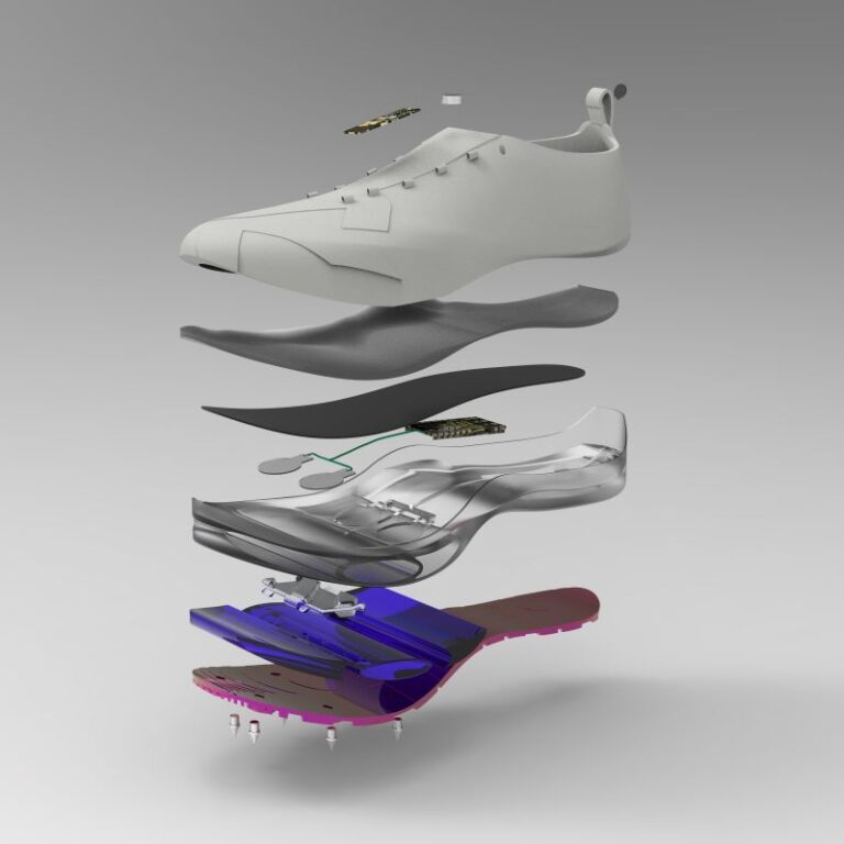 Angled exploded view of product.