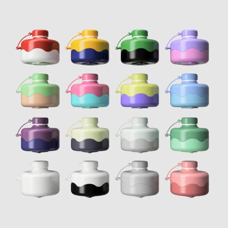 range of different colour combinations on the spacer, too many to name