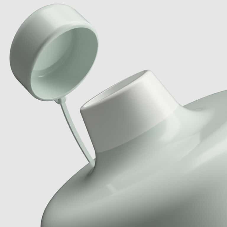 mouthpiece cap removed to show the mouthpiece with dual colours and the underside of the cap