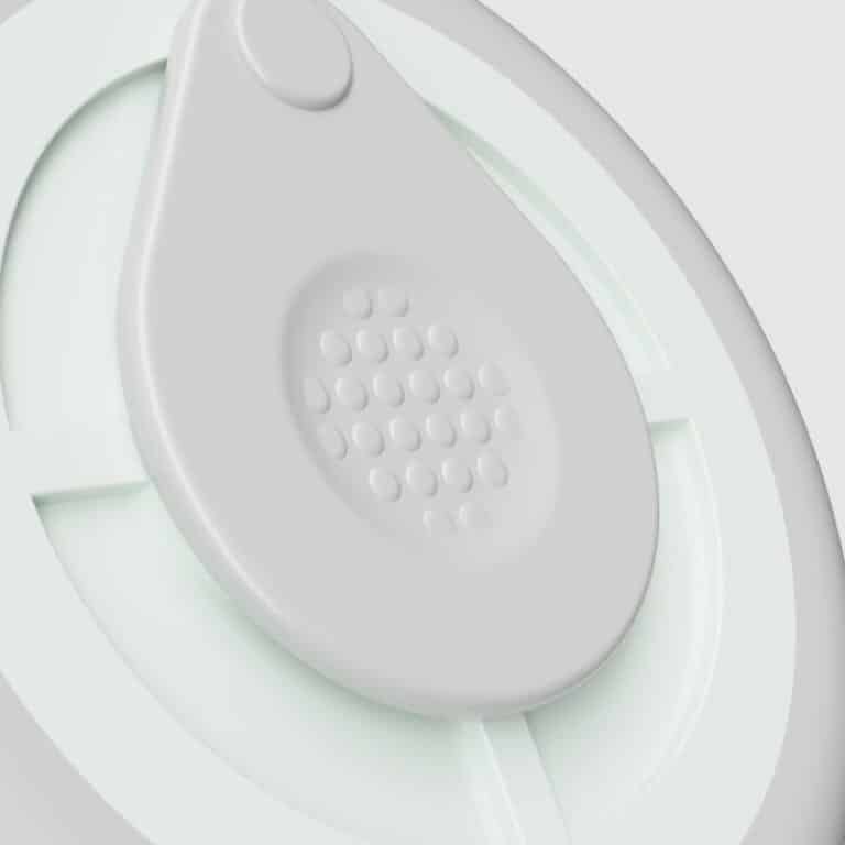 close up of the slider to show the textured thumb pad area for better grip