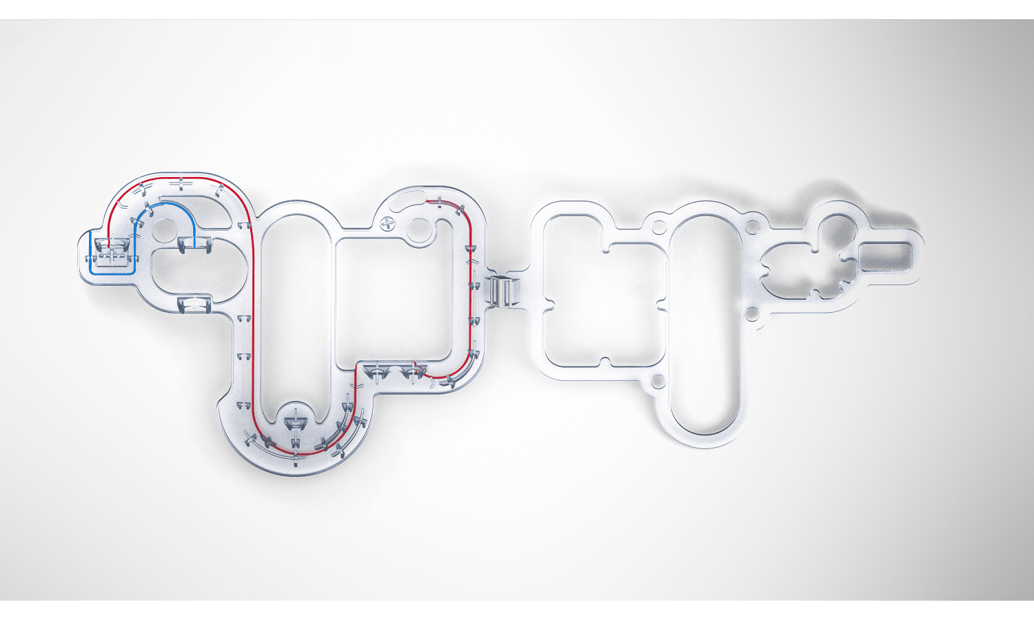 Diasette opened flat without bloodlines installed 