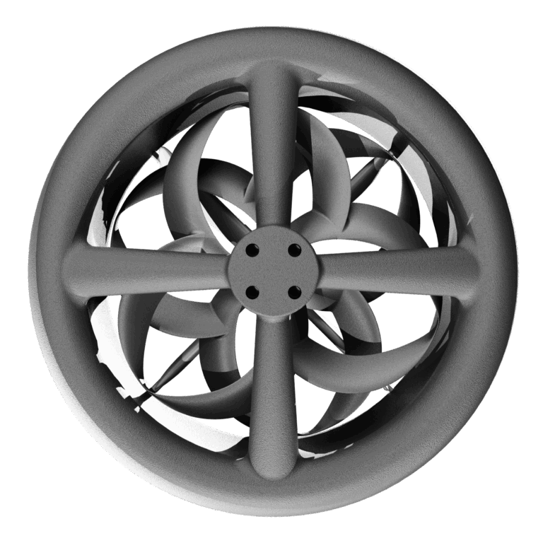 Top view of HALO drone, showcasing ducted form.