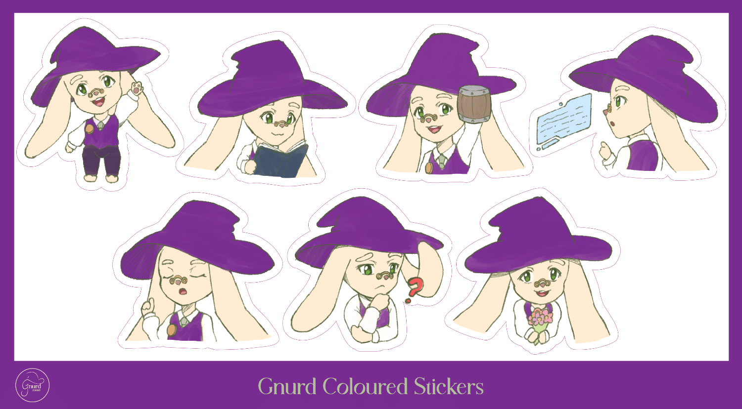 Gnurd Stickers, Coloured version