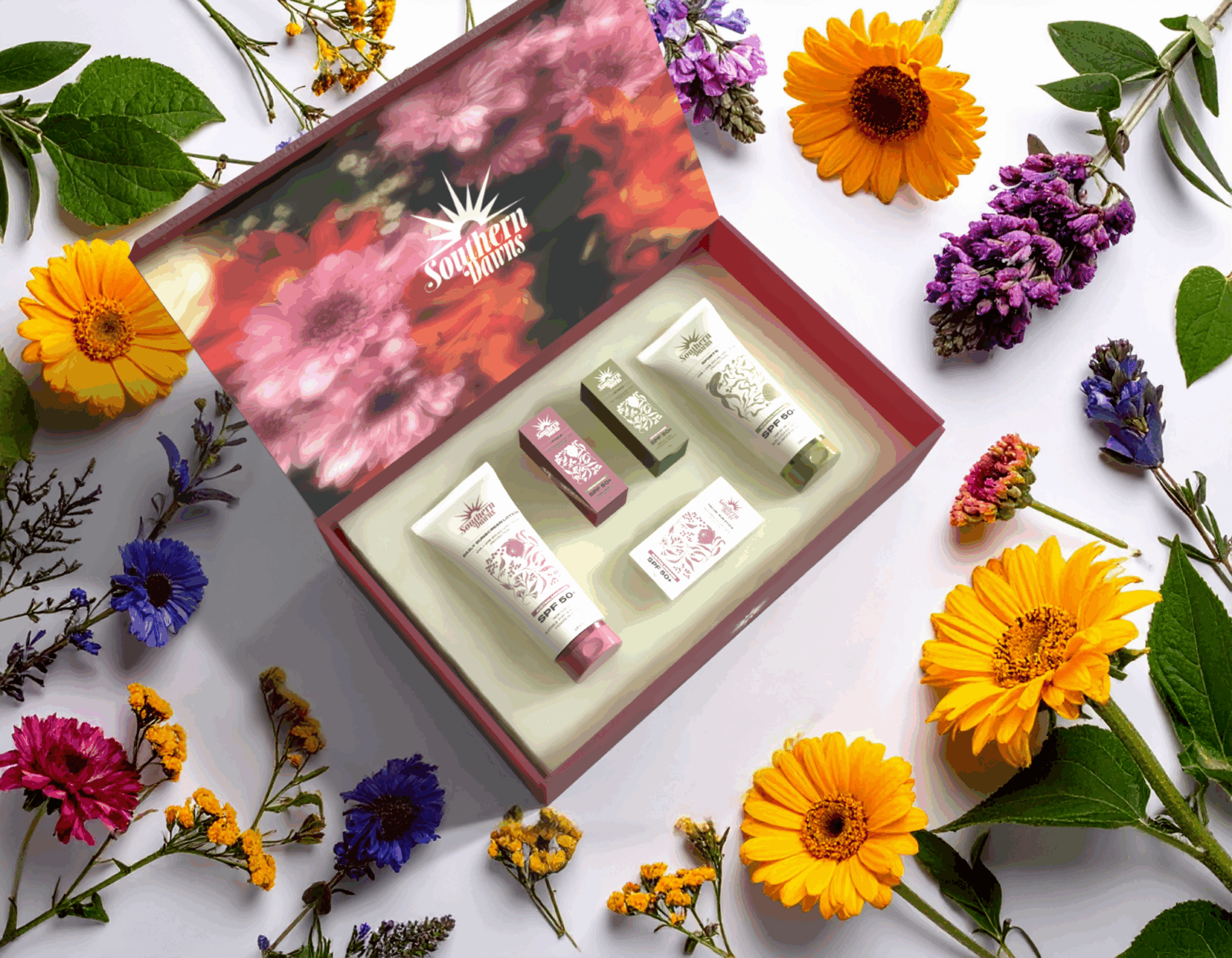 3D rendering of PR packaging, including a full range of products 
