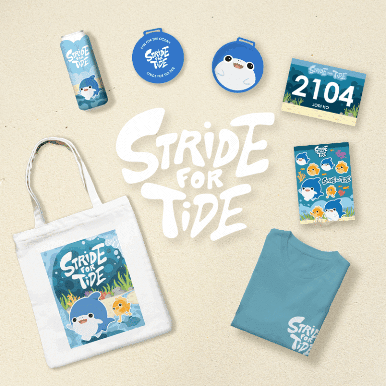 Mock up items laid on the sand