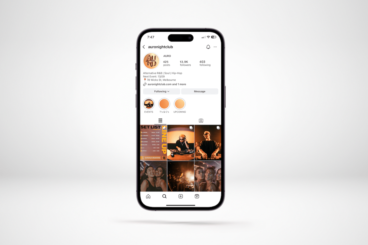 Auros instagram page 