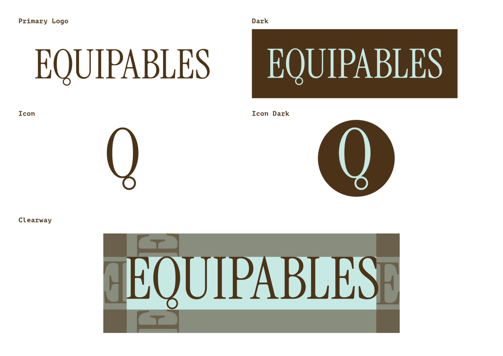 Layout of logos in a brand guideline