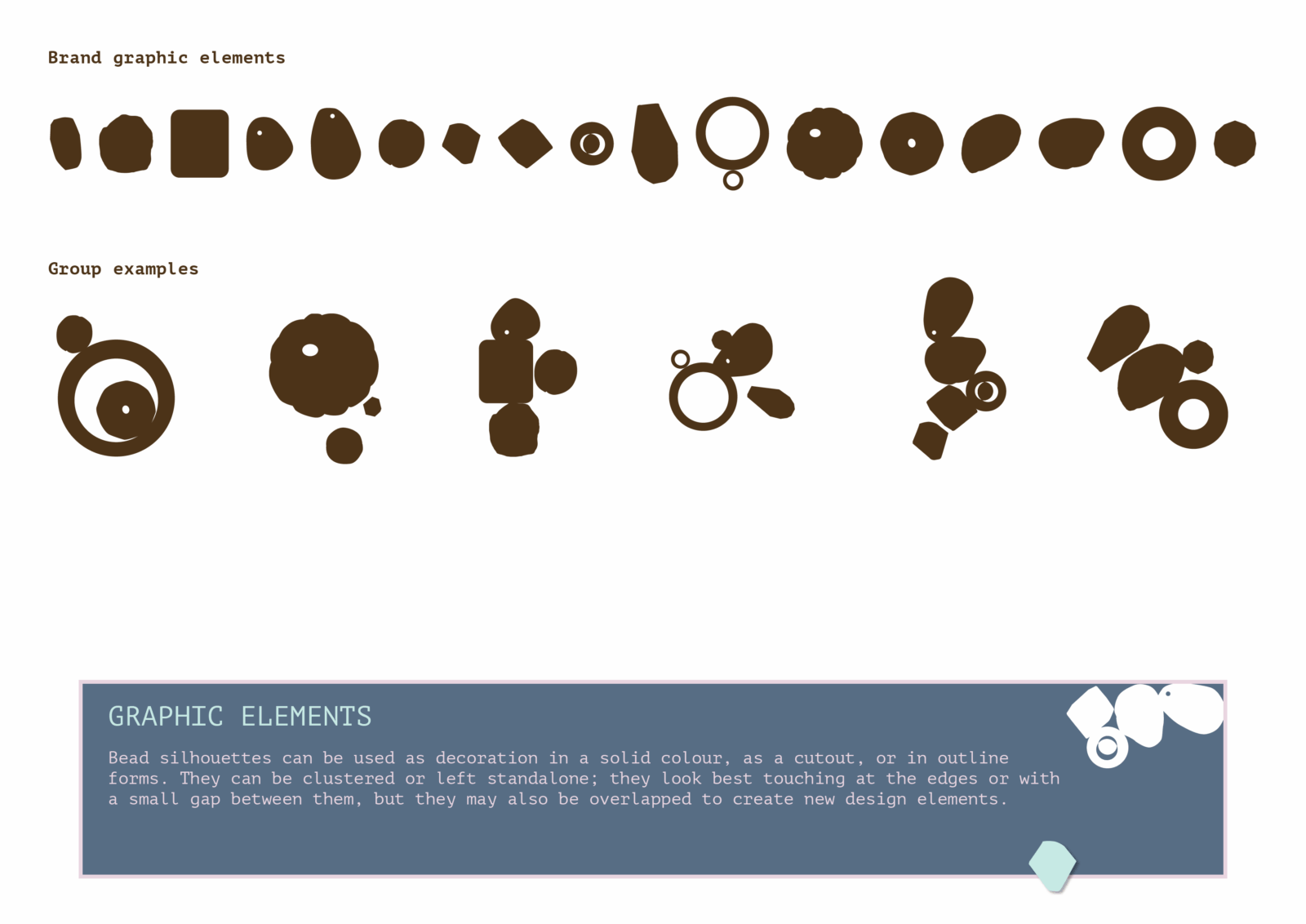Layout of bead graphic elements